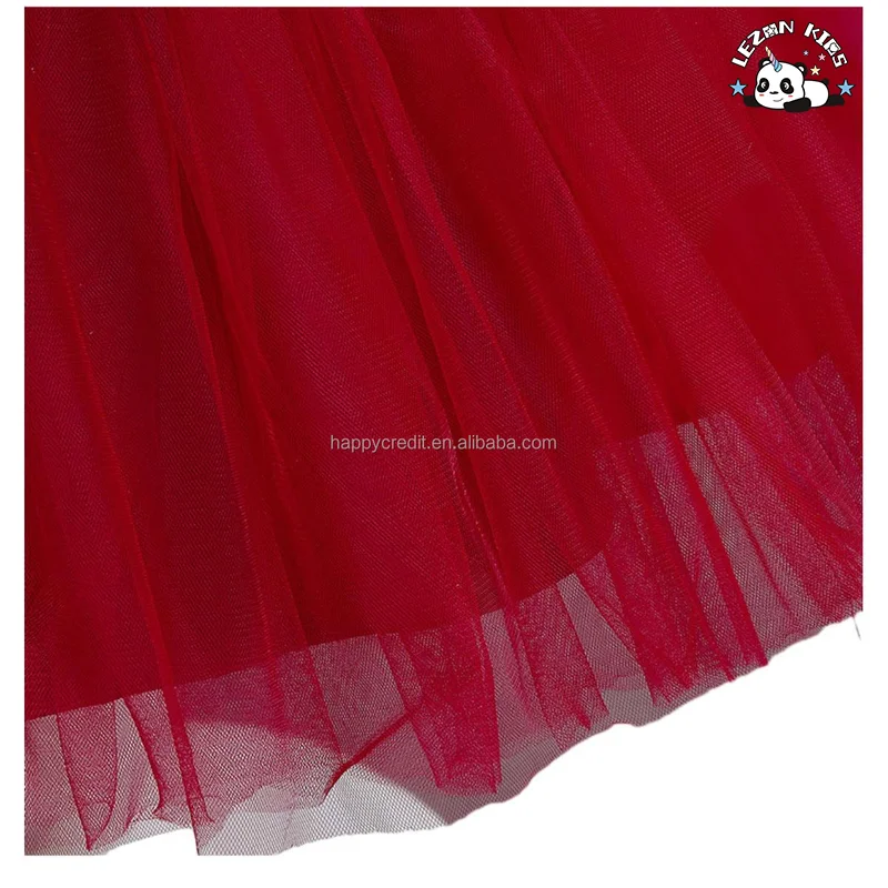LEZONKIDS - Fancy Pearls Sleeveless Performance Dress Sequin Satin Tulle Dress Girls Evening Party Dress